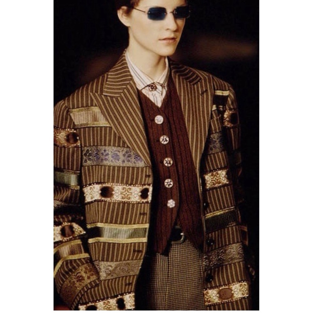 Romeo Gigli Vintage Women’s Striped Blazer from fall 1994 collection size 40 (M) - Picture 2 of 10